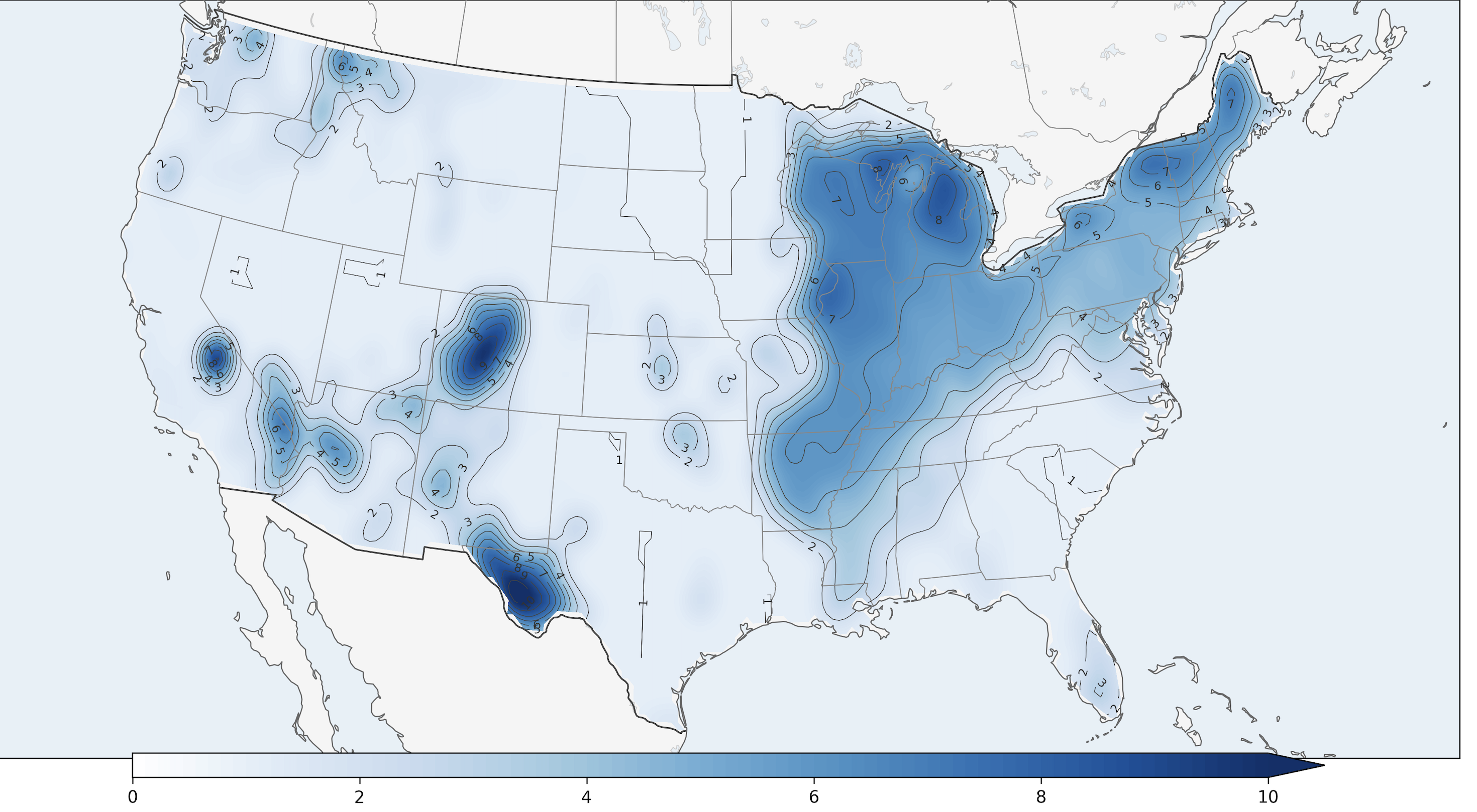 Time Since Temperature Map